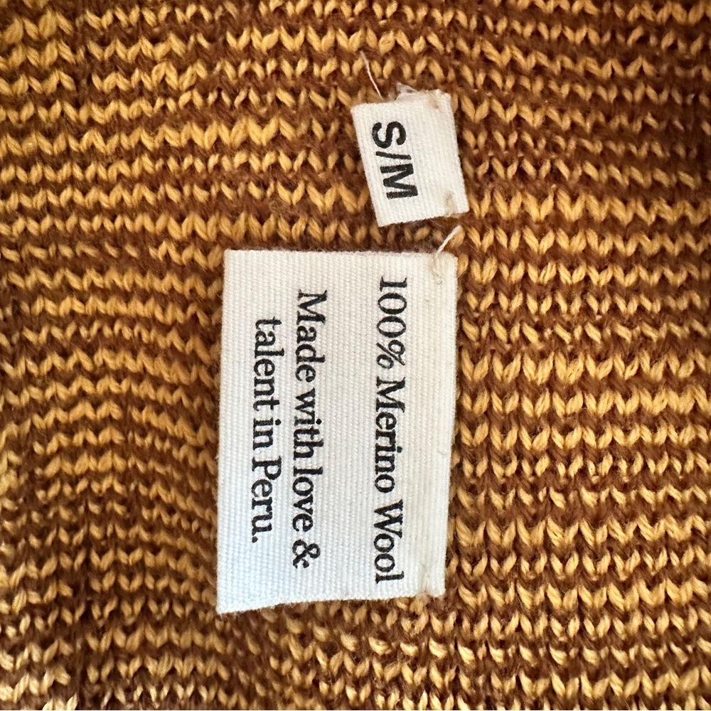 Beklina Merino Jacquard Knit Trouser Cocoa/Saffron - Picture 3 of 5